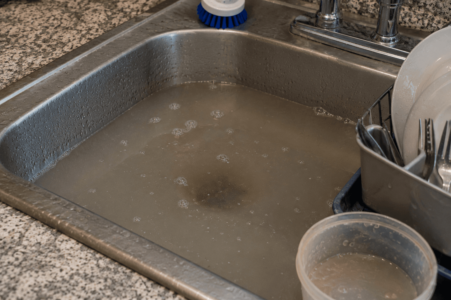 Clogged sink or drain in the kitchen