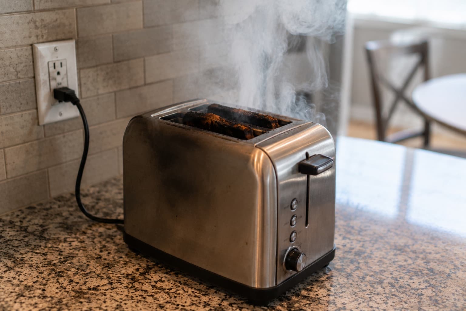 Toaster safety hazard in the kitchen