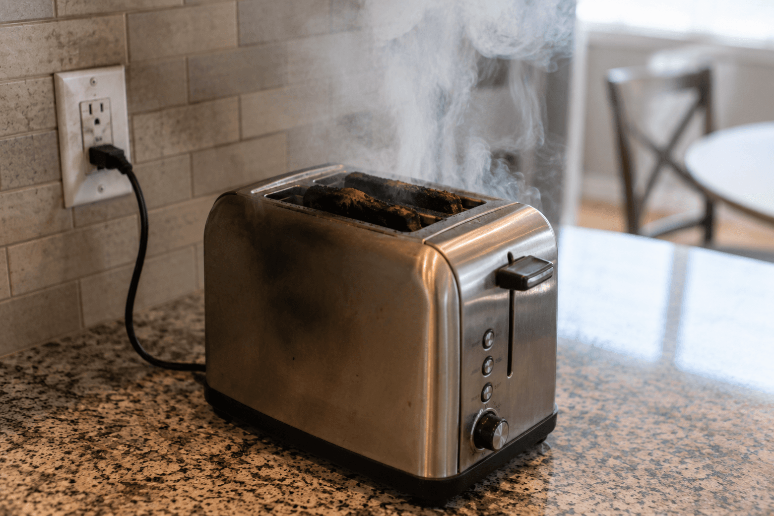 Toaster safety hazard in the kitchen