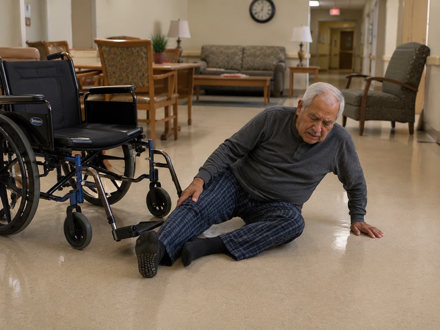 Fall risk scenario in a skilled nursing facility