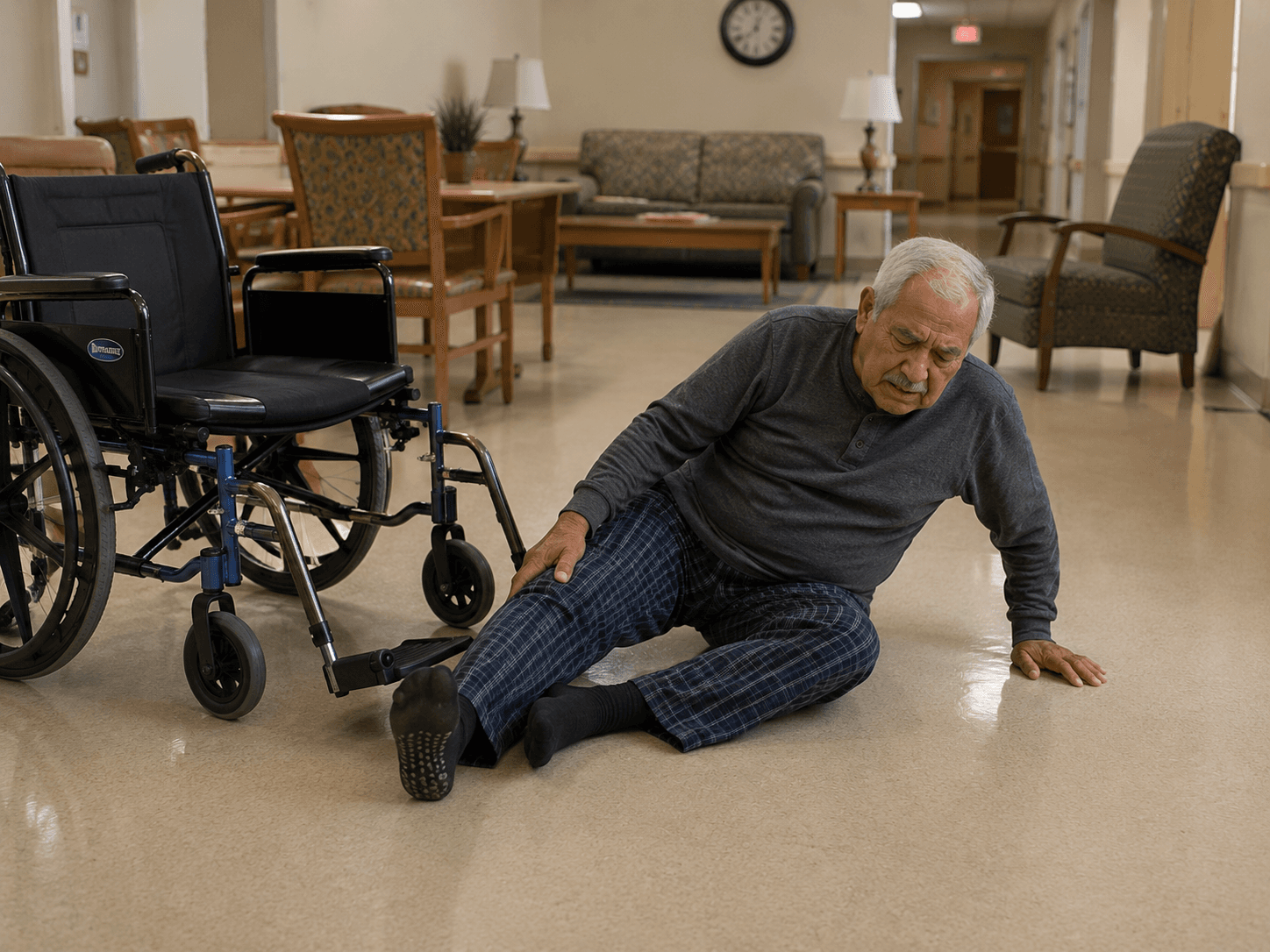 Fall risk scenario in a skilled nursing facility