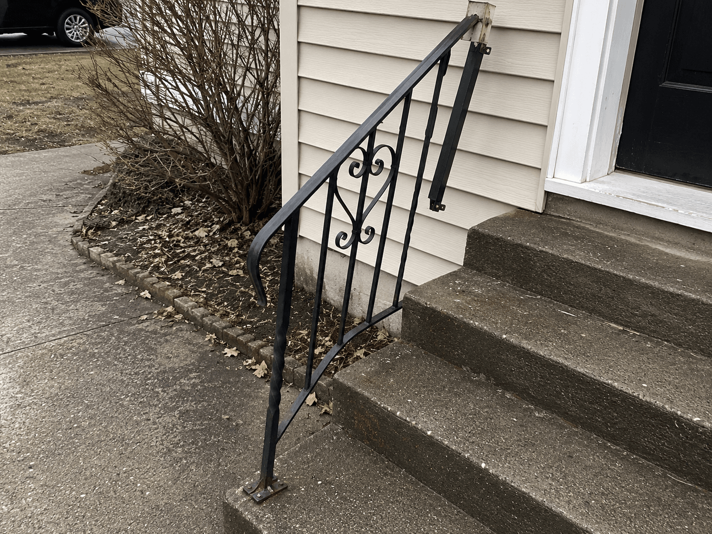 Unsafe or broken railing outside the home