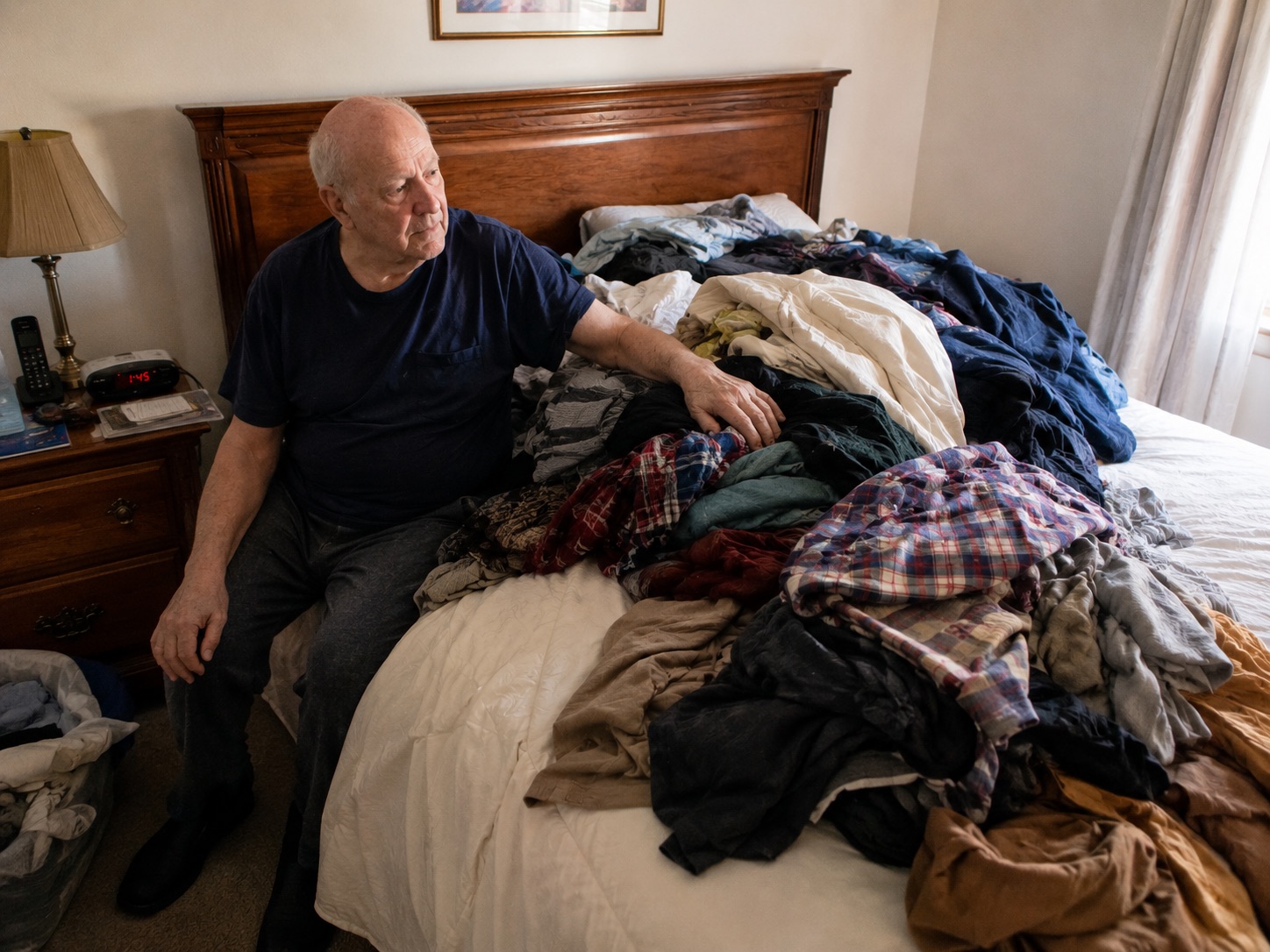 Clothing creating a hazard in the bedroom