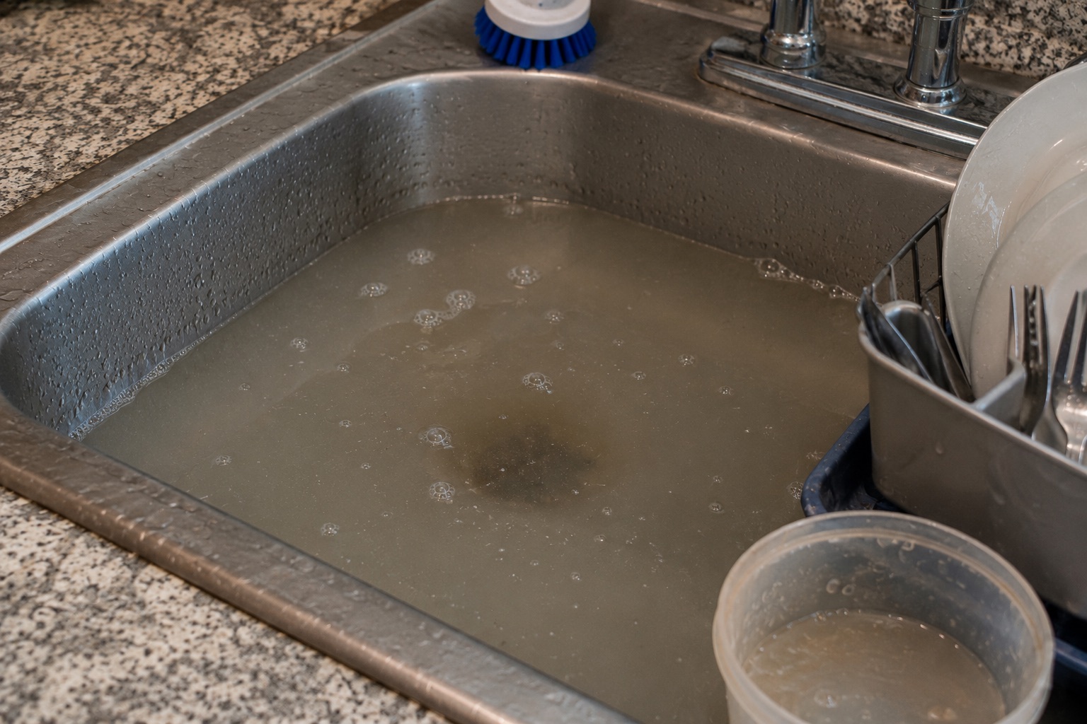 Clogged sink or drain in the kitchen