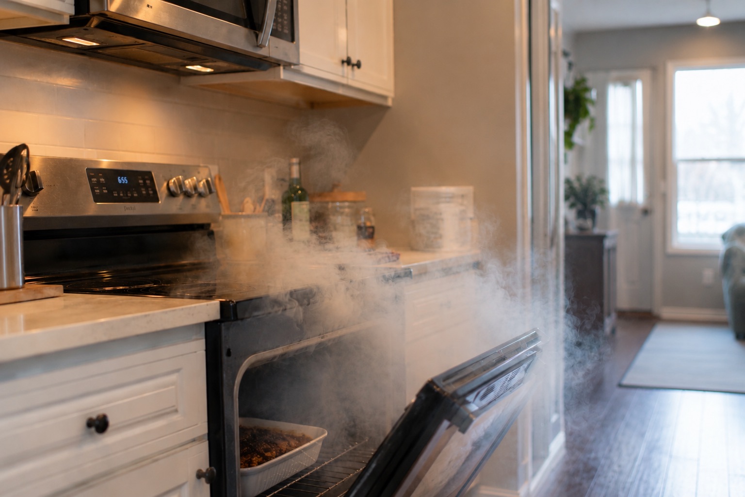 Stove safety hazard in the kitchen