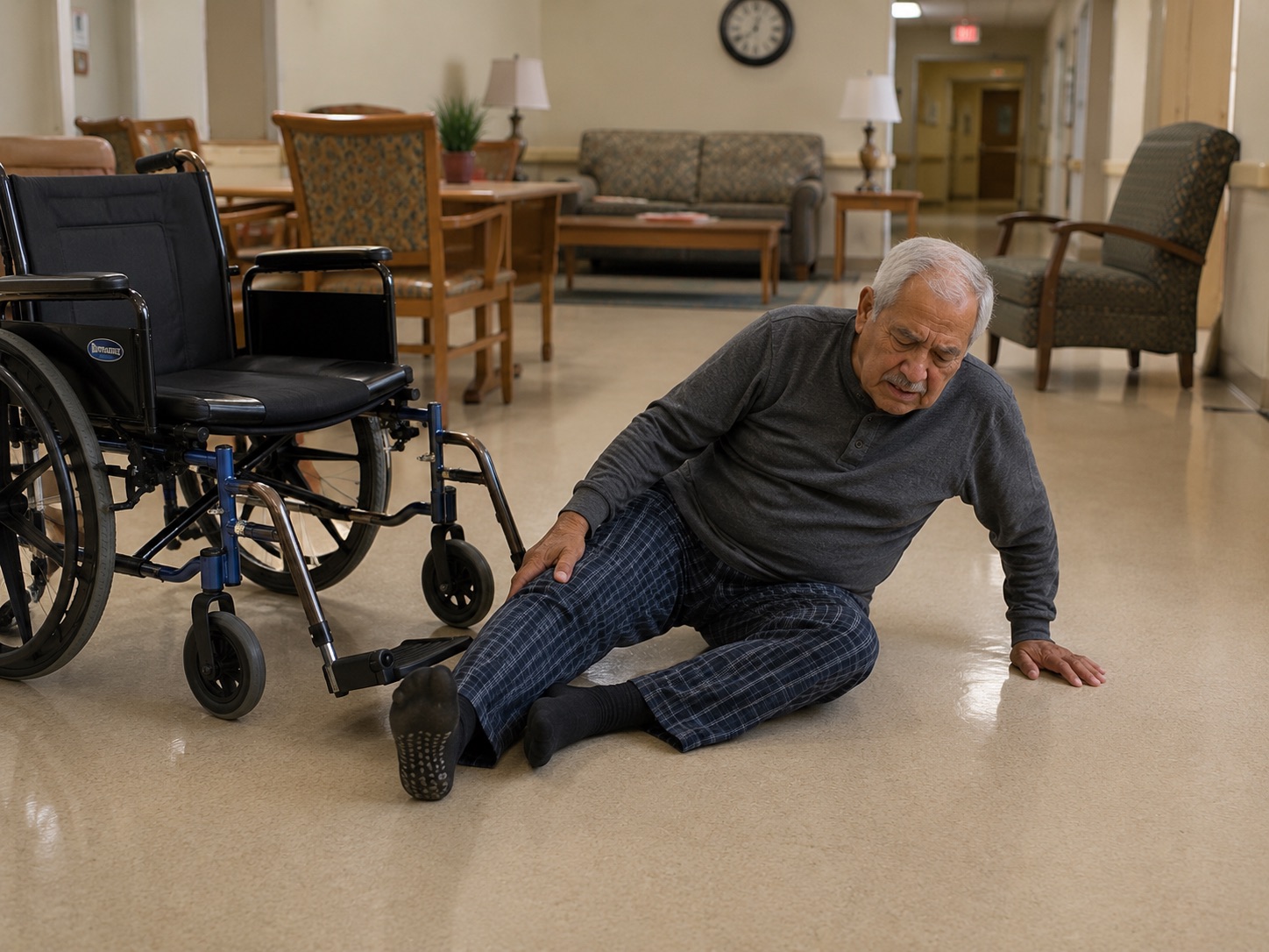 Fall risk scenario in a skilled nursing facility