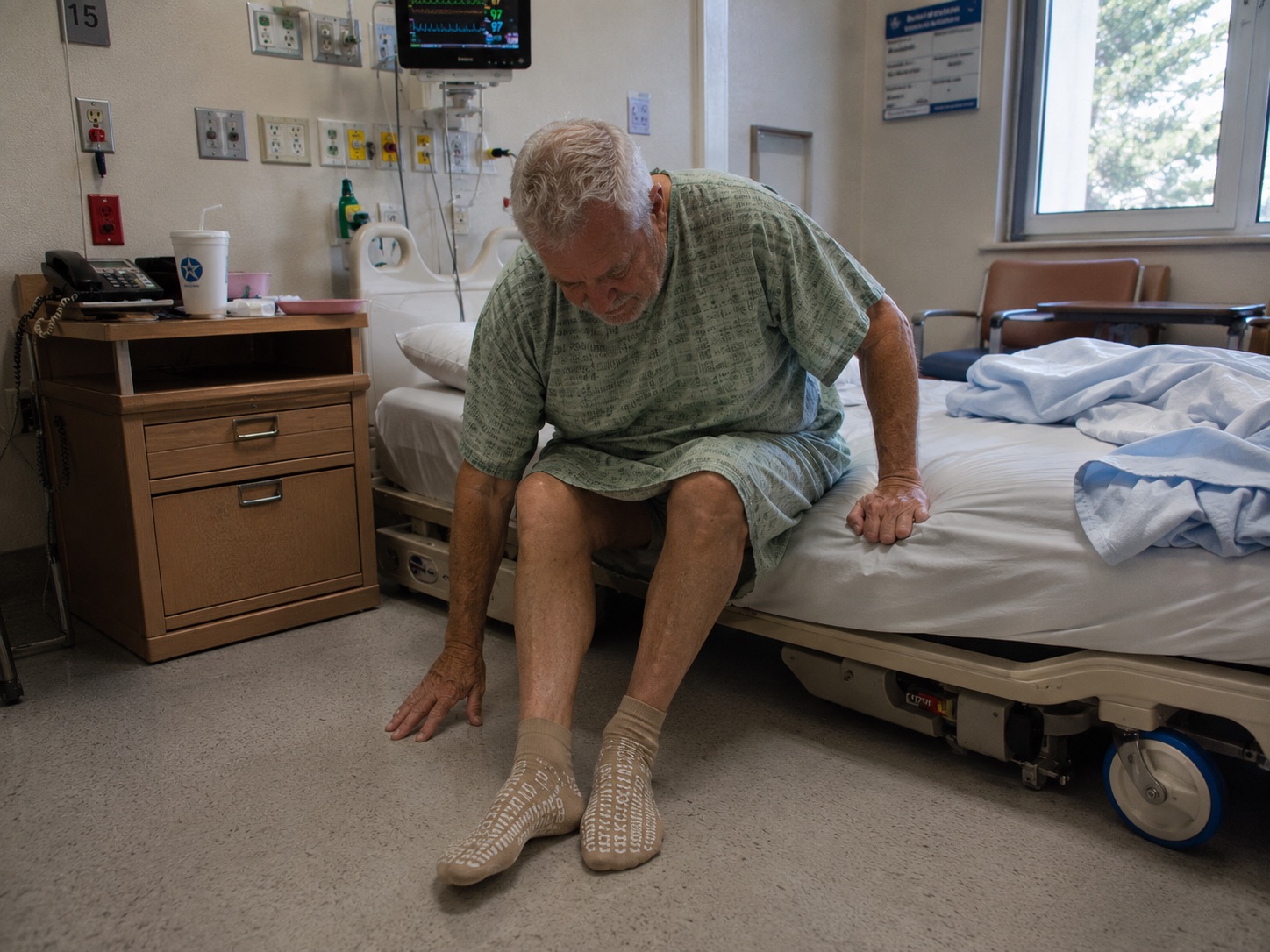 Low bed safety scenario in a skilled nursing facility