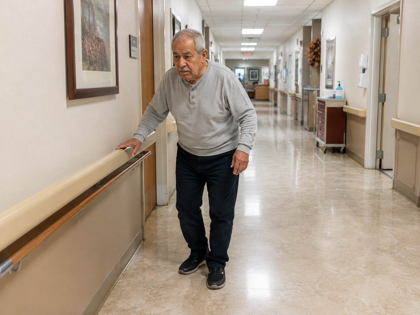 Unattended patient safety scenario in a skilled nursing facility