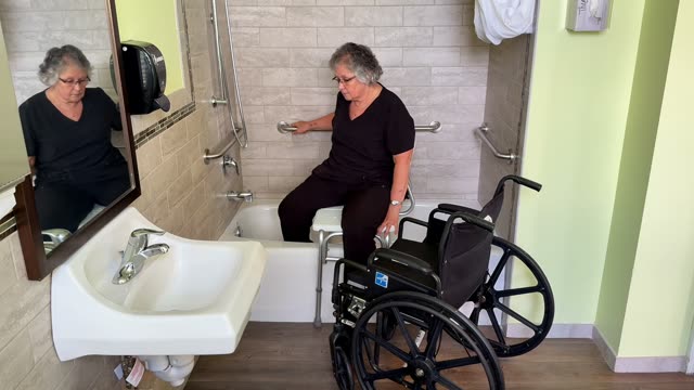 Tub to wheelchair: accurate
